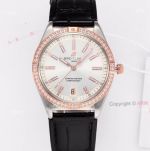 Swiss Grade Replica Breitling Chronomat Automatic 36 Rose Gold Watch Diamond-set